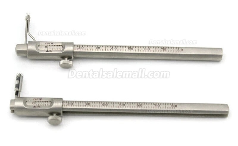 Dental Orthodontic Sliding Caliper 0-80mm Implant Measuring Gauge Scale